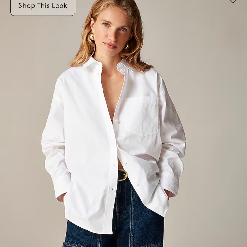 J. Crew White Button Down Shirt XS